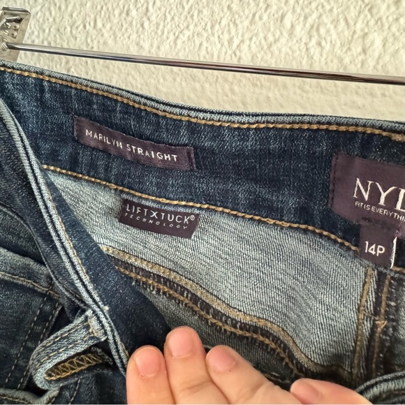 Straight Leg Marcel Blue Jeans Slimming Panel Lift Tuck Technology NYDJ 14P NWT - Picture 10 of 16